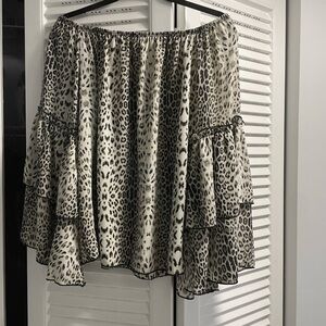 Leopard Print Layered Blouse